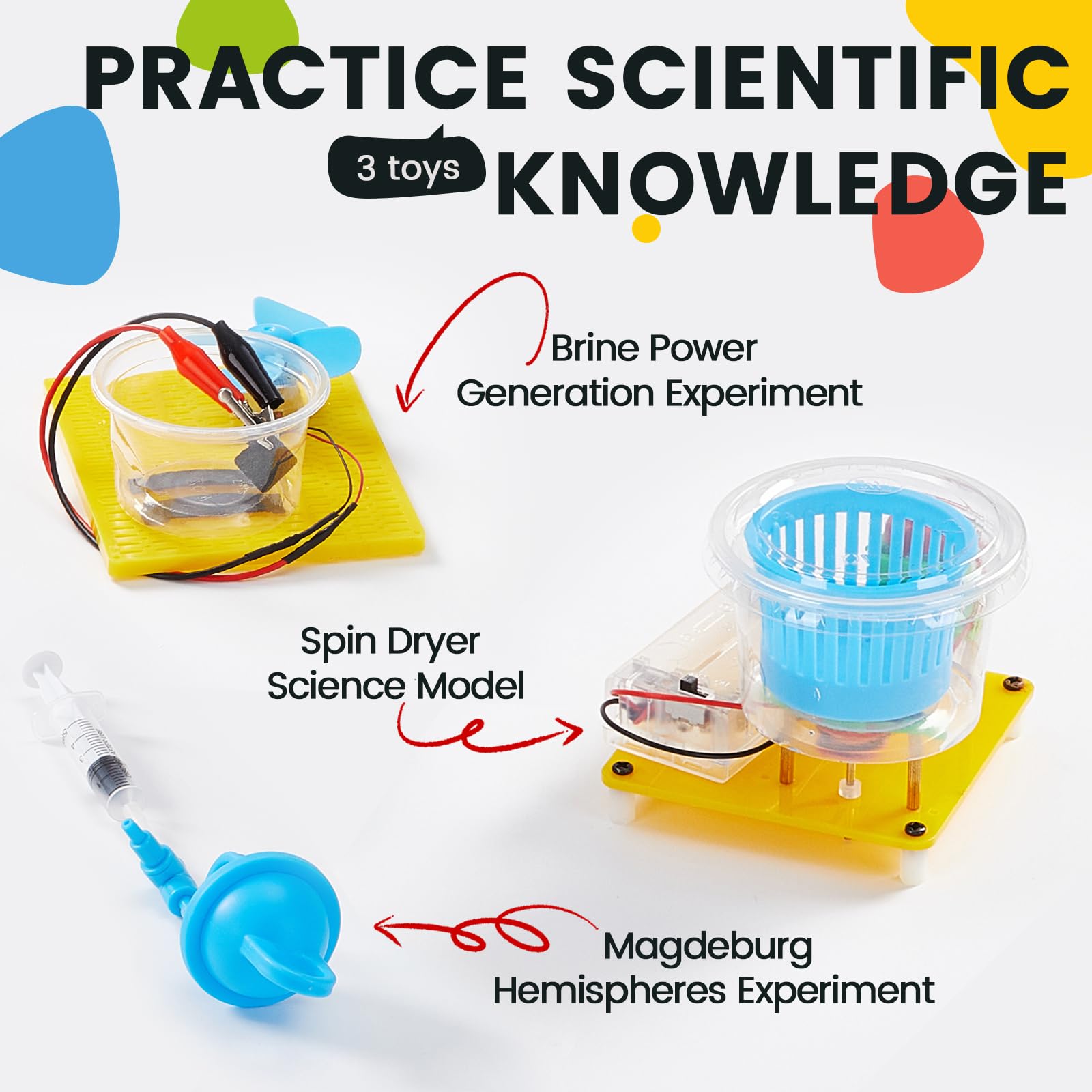 6-in-1 STEM Home Lab Science Kit for Kids Age 8-12, Boys & Girls 9 10 11 13 14 Year Old Educational Adventure Set: Tank & Car Building, Saltwater