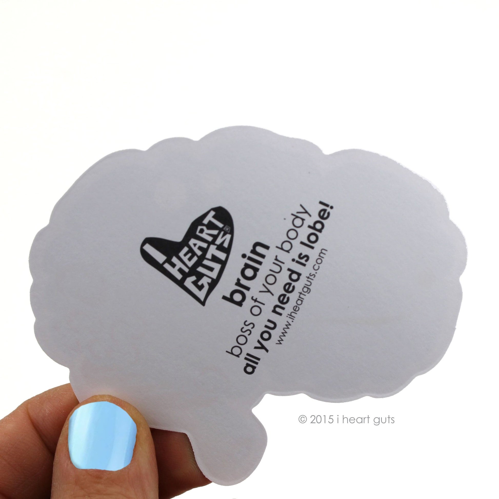 I Heart Guts Bag of Brain Stickers - 15 Brain Stickers - Neuroscience-Inspired Vinyl Stickers for Psychology Students, Med School Nerds, and Mental