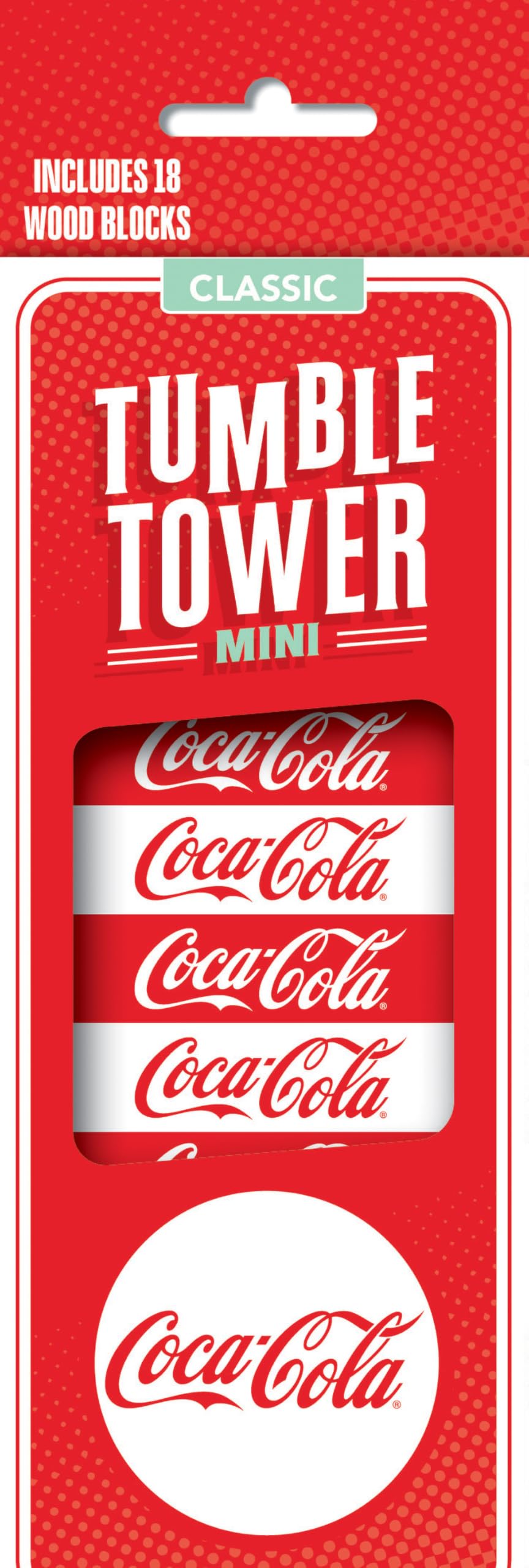 MasterPieces Games - Coca-Cola Travel Sized Tumble Tower - Officially Licensed