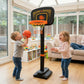 Grow’n Up Basketball Stand - Kids First Basketball Stand with Ball - Portable Indoor & Outdoor Sports Training Toy for Boys & Girls Ages 1.5-6 (Black)