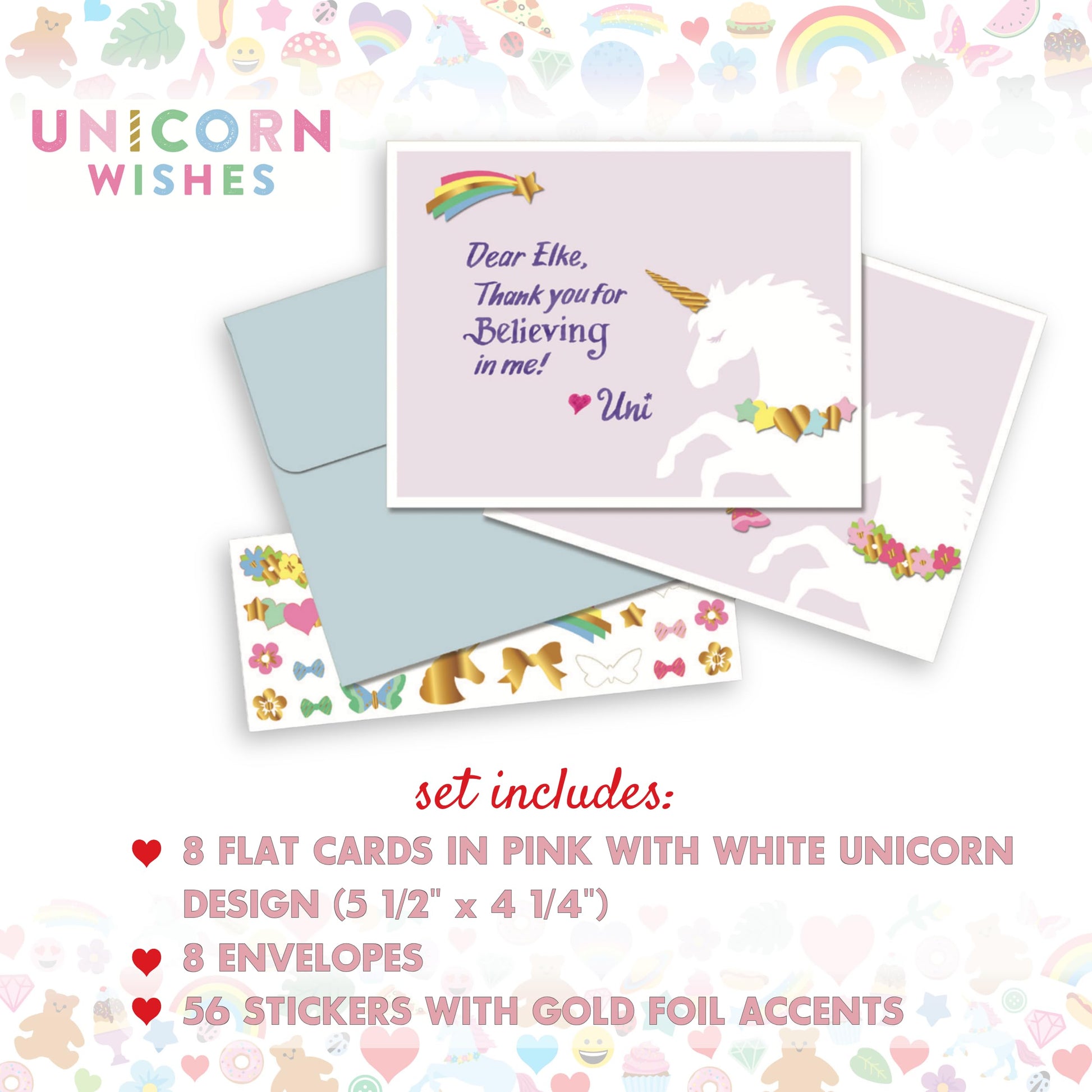 Mrs. Grossman's Design Your Own Sticker Notecards Card Making Kit - includes 8 Cards, Envelopes, and Classic Stickers - Create DIY Thank You