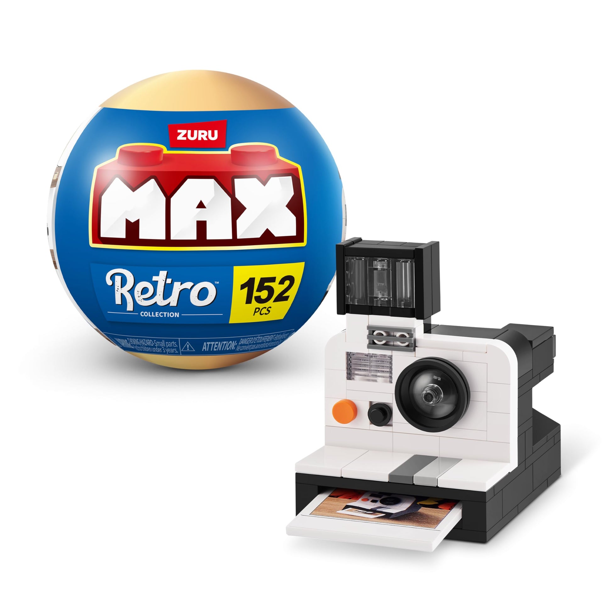 MAX Premium Retro Building Bricks Collection (Polaroid) by ZURU, Building Bricks for Teens, Adults and Collectors. Build, Collect and Display Your