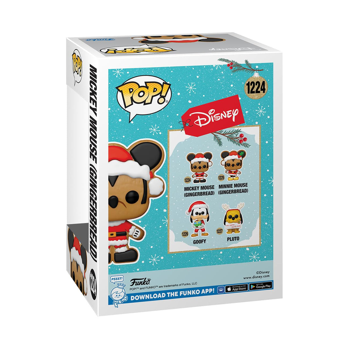 Funko Pop! Mickey Mouse Gingerbread Cookie Vinyl Figure, Multicolor, 3.74-Inch Tall