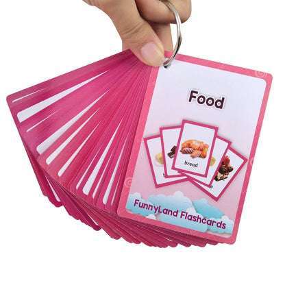 33PCS/Set Food Kids Gifts English Flash Cards Pocket Card Educational Learning Baby Toys for Children Pre-Kindergarten