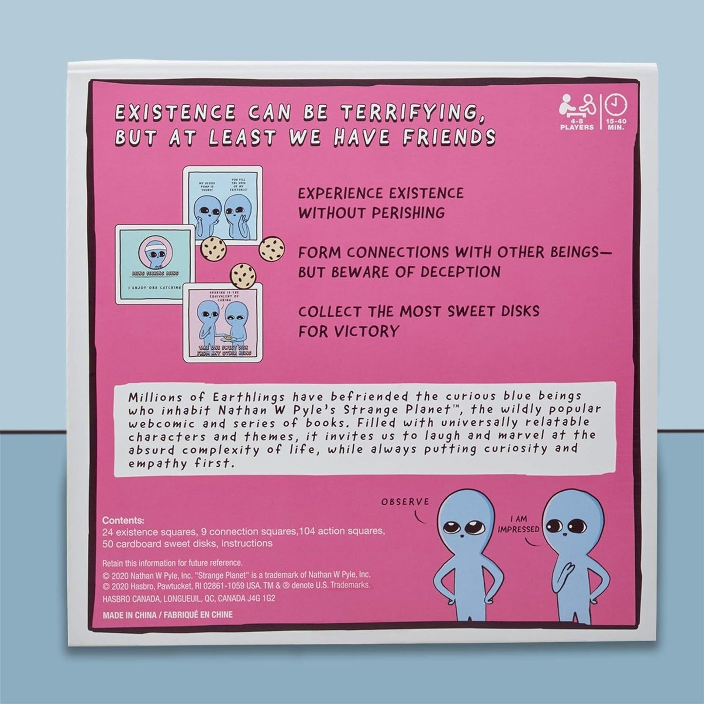Hasbro Gaming Sweet Existence, A Strange Planet Family-Friendly Party Card Game Inspired by The Webcomic and Books by Nathan W. Pyle, for Ages 13