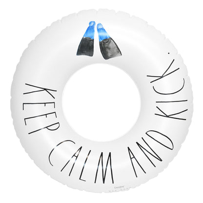 Rae Dunn x CocoNut Float Junior Ring Float, Keep Calm and Kick Theme, 32