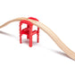 Multi Level Support Risers 6-Pack - Red Risers for Wooden Toy Train Set Creates 3 Levels of Tracks. Durable Hard Plastic Replacement Compatible