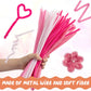 BEIQIYA 80pcs Fluffy Tube Cleaner, Thick Fluffy Fuzzy Wire Sticks Crart Supplies for Making Animals Plants Fruits Flowers Decorations- Pink