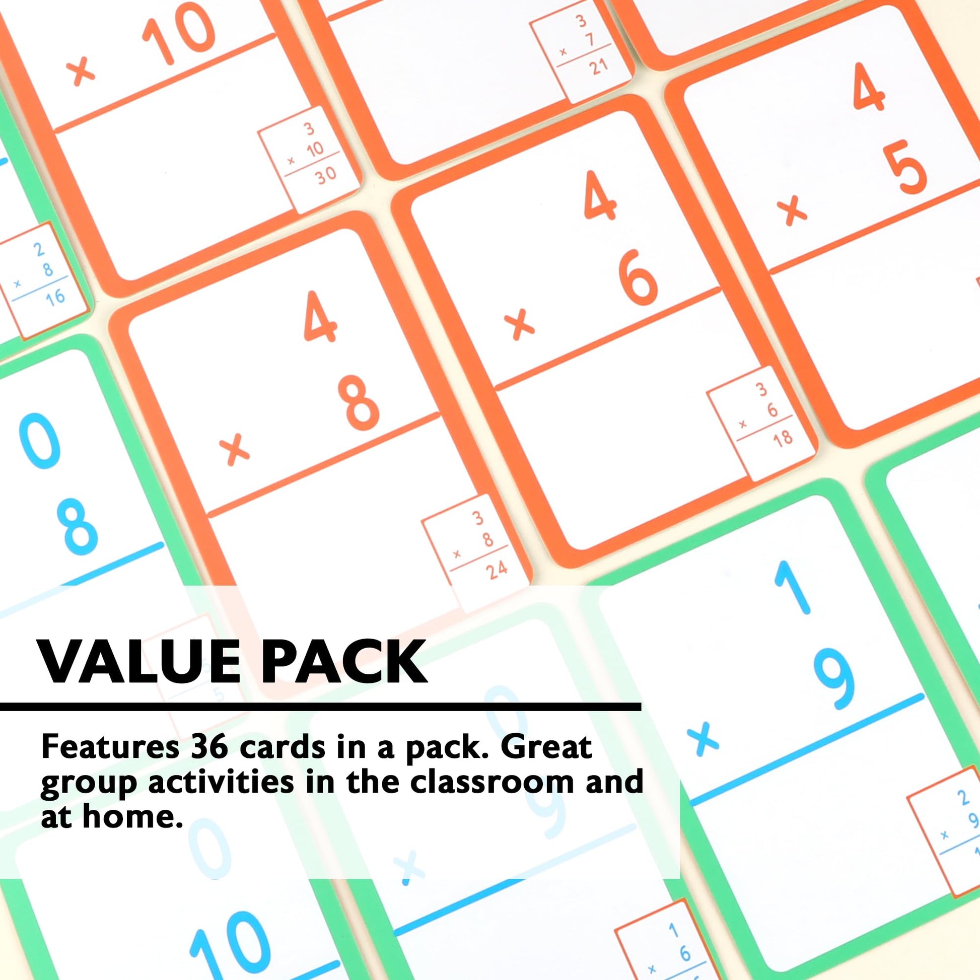 BAZIC Products Multiplication Flash Cards, 36 Cards, Self-Checking