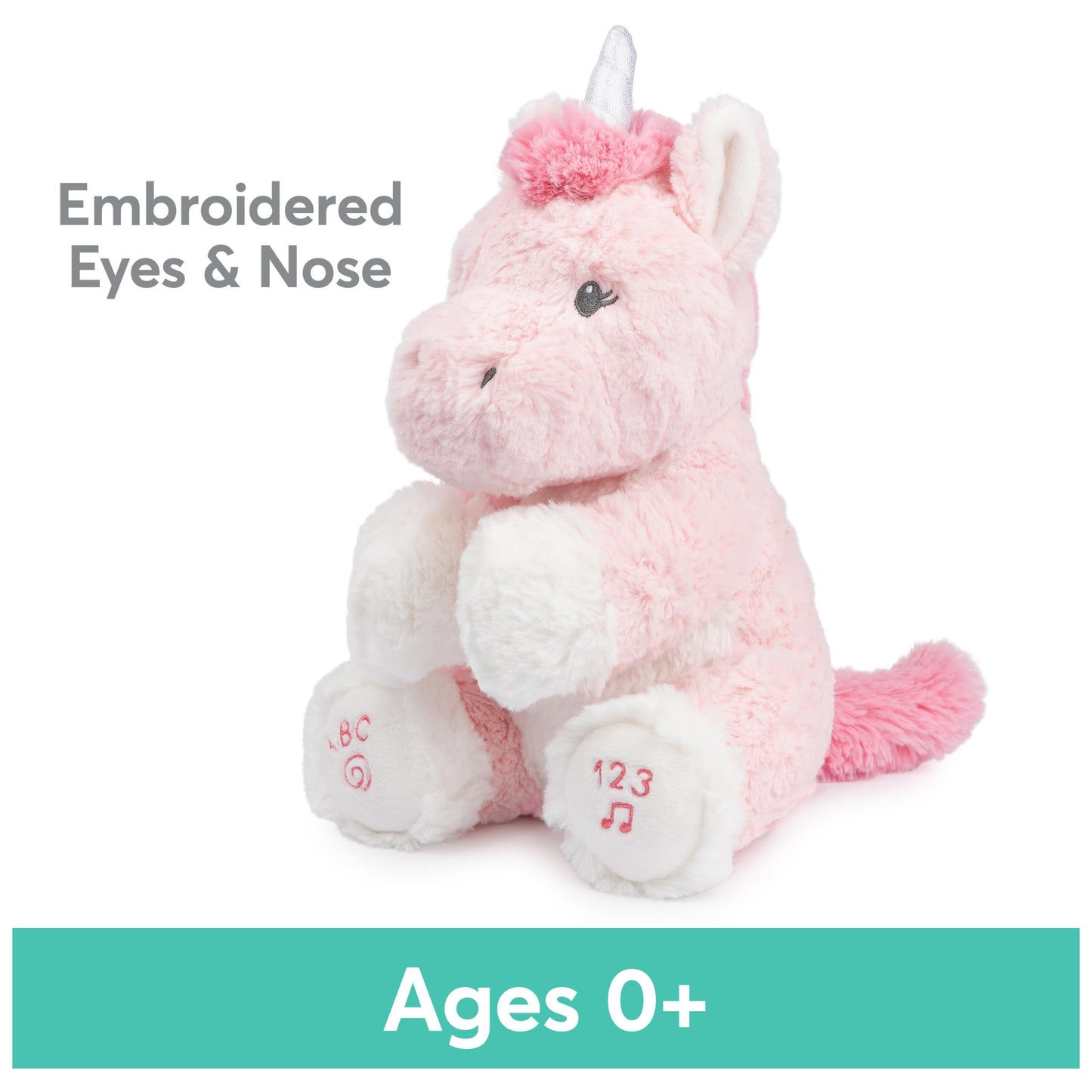 GUND Baby Alora Unicorn 11” Animated Plush, Sings ABCs Song and 123 Songs