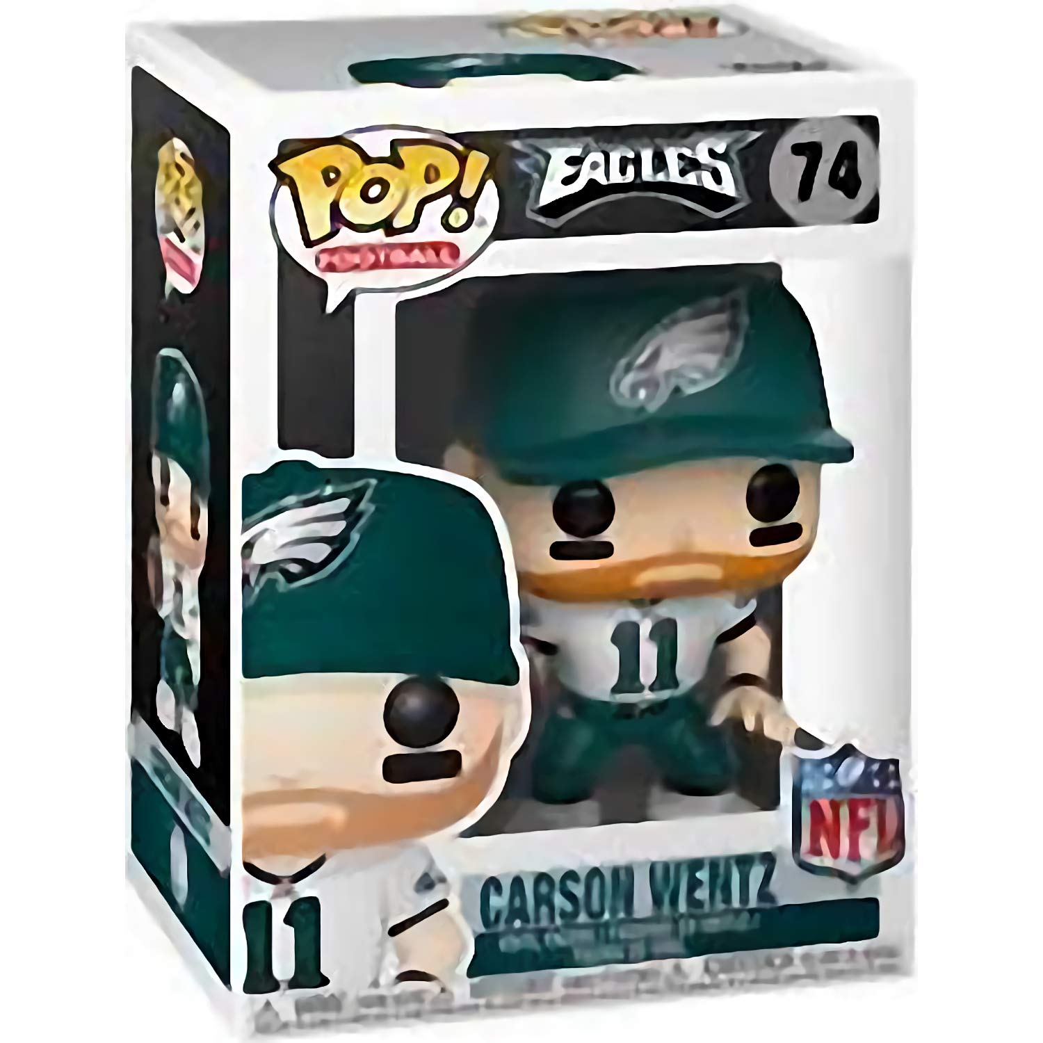 Cars o n W e n t z [Philadelph i a Eagl e s]: Fun ko P o p ! Football Vinyl Figurine Bundle with 1 Compatible 'ToysDiva' Graphic Protector (074-31727