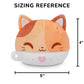 TeeTurtle Reversible Latte Cat Scented Plushie - 4-Inch Two-Sided Flip Plush Toy with Embroidered Details - Cute Mini Collectible Plush for Kids