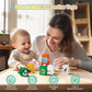 12 PCS Stacking Toys Set for Toddlers 18+ Months 1 2 3 4 Years Old Boys Girls Preschool Pressable Animals Stacking Blocks Sensory Toys with Cute