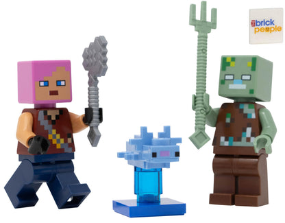 LEGO Minecraft: Adventurer with Drowned and Axolotl Combo Pack - 6+