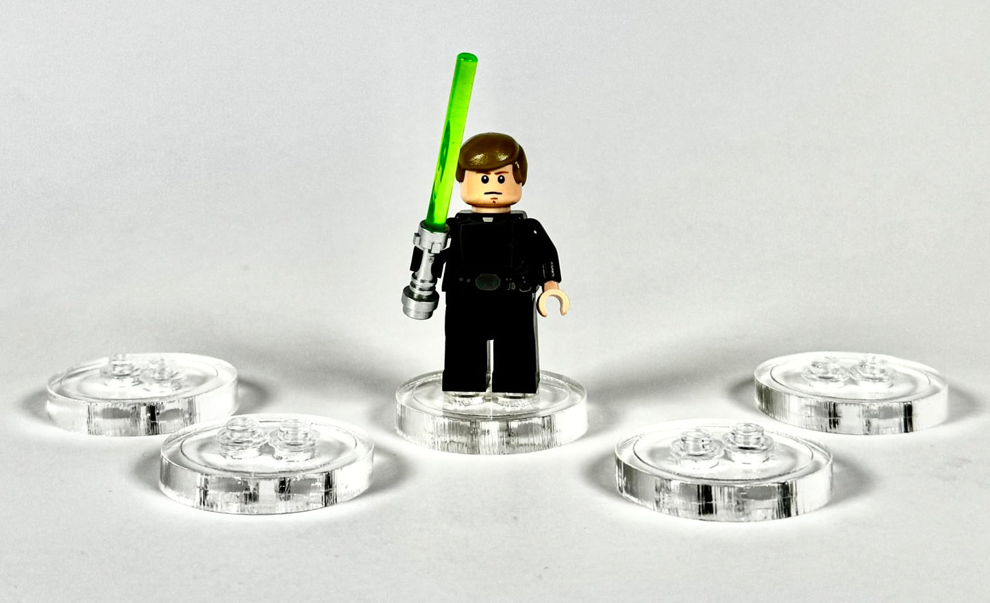 Minifigure Sliders Clear Acrylic 10 Pack, Designed for Lego Minifigures, Lego Minifigure Display Stand