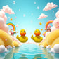 2Pcs Yellow Rubber Ducks Decor, 2.28" Finger Rubber Duck, Cute Small Funny Toys Car Accessories for Bathroom Car Dashboard Decorations?Bath Ornamental