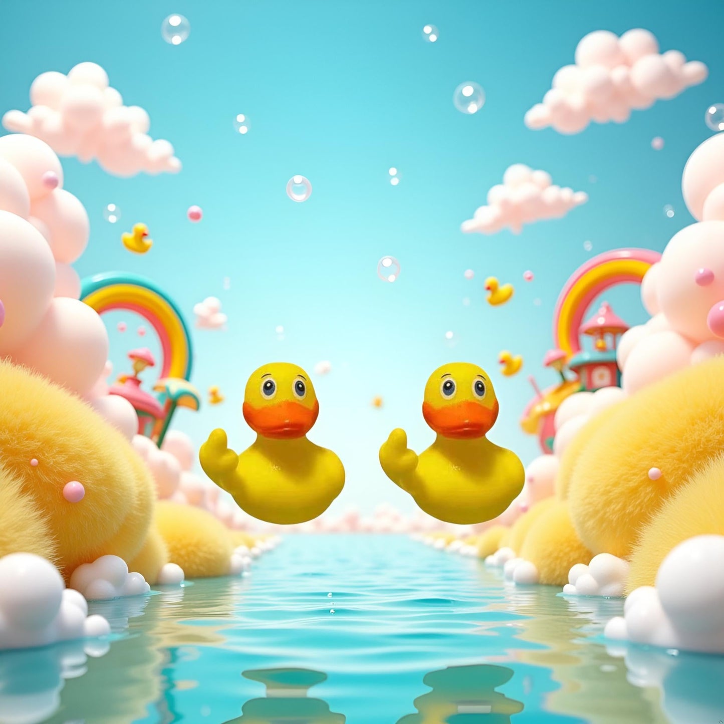 2Pcs Yellow Rubber Ducks Decor, 2.28" Finger Rubber Duck, Cute Small Funny Toys Car Accessories for Bathroom Car Dashboard Decorations?Bath Ornamental