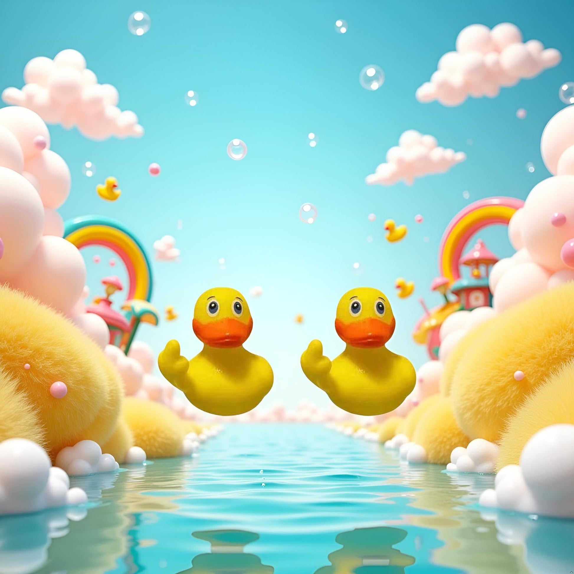 2Pcs Yellow Rubber Ducks Decor, 2.28" Finger Rubber Duck, Cute Small Funny Toys Car Accessories for Bathroom Car Dashboard Decorations?Bath Ornamental