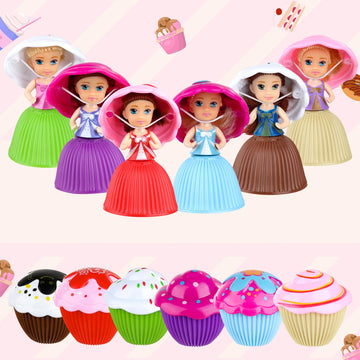 Christoy 12PCS Mini Beautiful Cake Doll Toy Surprise Cupcake Princess Doll Toys for Children Kid Transformed Scented Girls Funny Game Gift (12PCS)