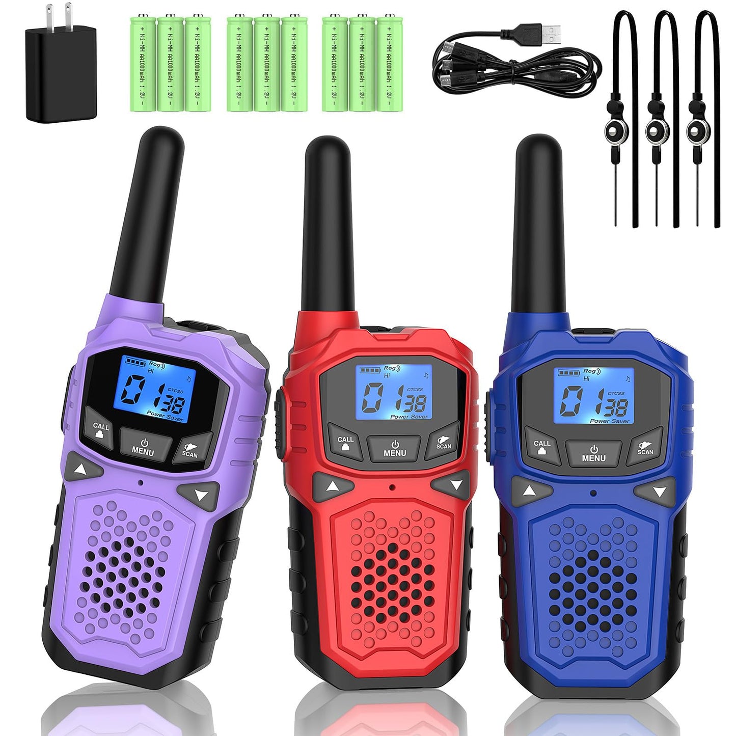 Walkie Talkies for Adults- WokTok Long Range Two Way Radio for Camping Hiking Hand Held Hiking Accessories Camping Gear Xmas Birthday Gift for