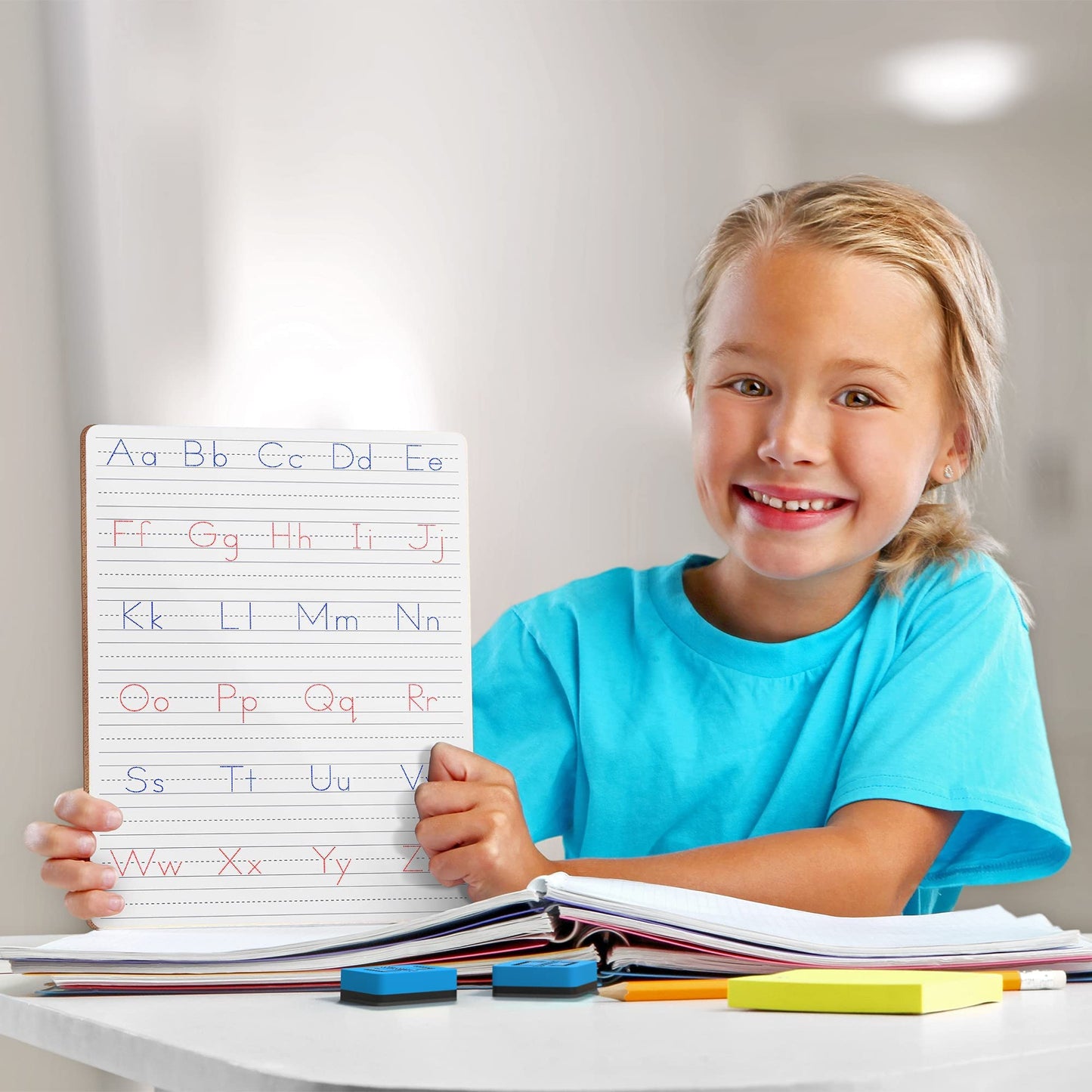 Scribbledo Alphabet Tracing Whiteboard, Dry Erase Lapboard 9x12