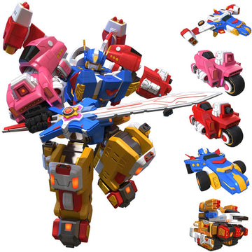 Wenbeier 5 in 1 Car Robot Toys for Kids Vehicles Action Figure Deformation Toys Include Go Kart Motorcycle Airplane Tank- STEM Educational Toy