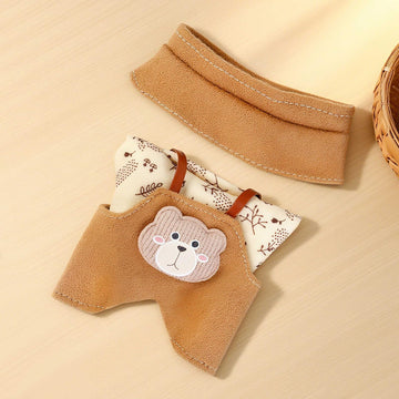 Abincee 17cm Doll Clothes Compatible with Labubu,Premium Doll Outfit Set Fashion Designed Dresses (Khaki)