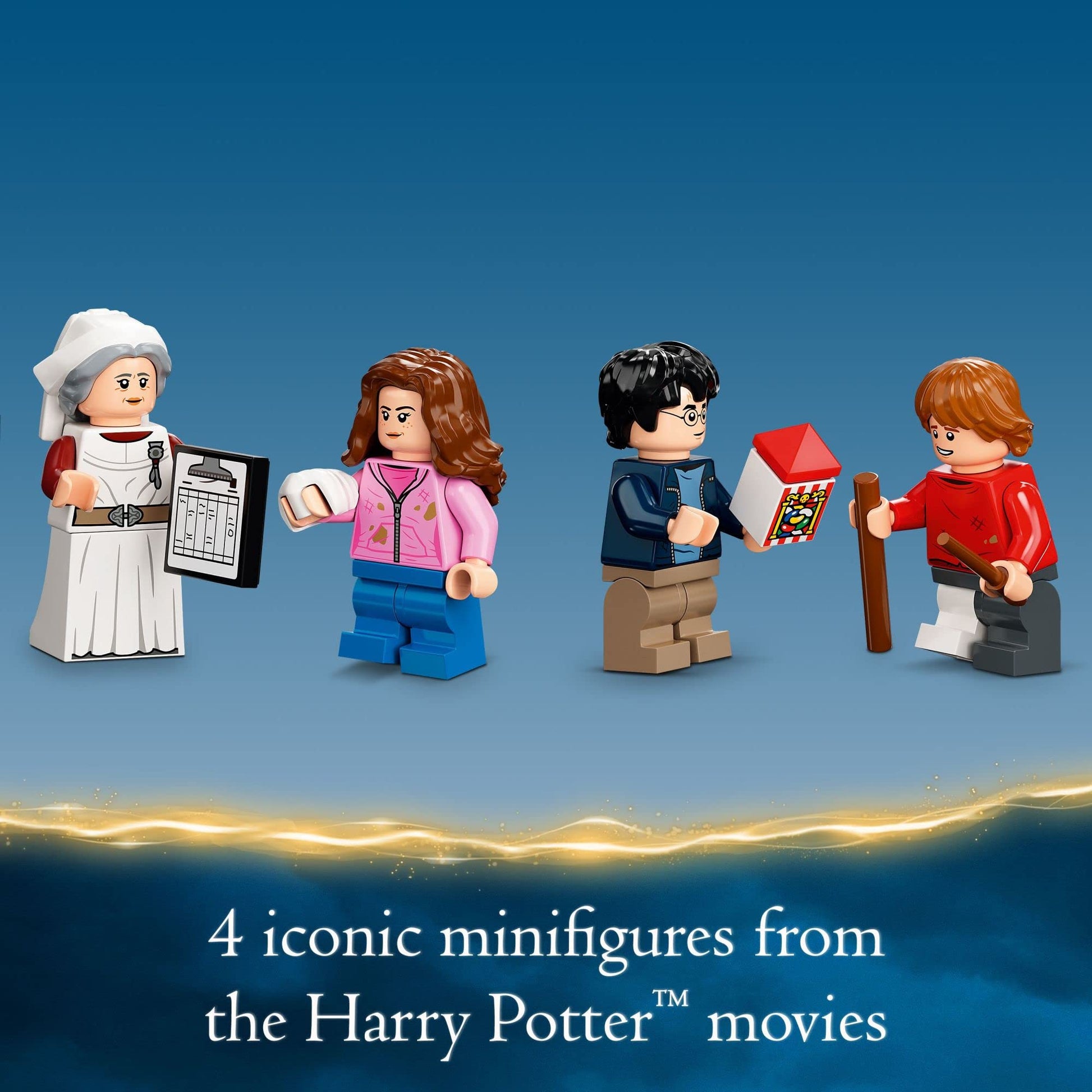 LEGO Harry Potter Hogwarts Hospital Wing 76398 Building Toy Castle Kit with Clock Tower, The Prisoner of Azkaban, Includes Harry Potter, Hermione