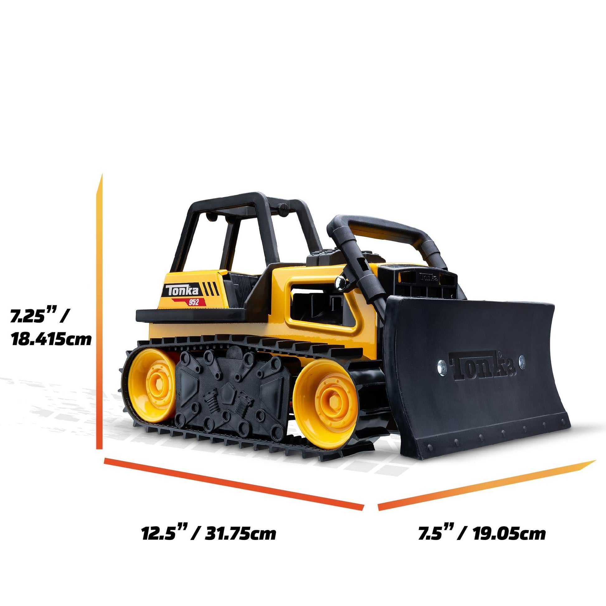 Tonka Steel Classics Bulldozer - Made with Steel & Sturdy Plastic, Yellow Toy Construction Truck, Boys and Girls, Kids, Toddlers, Ages 3+