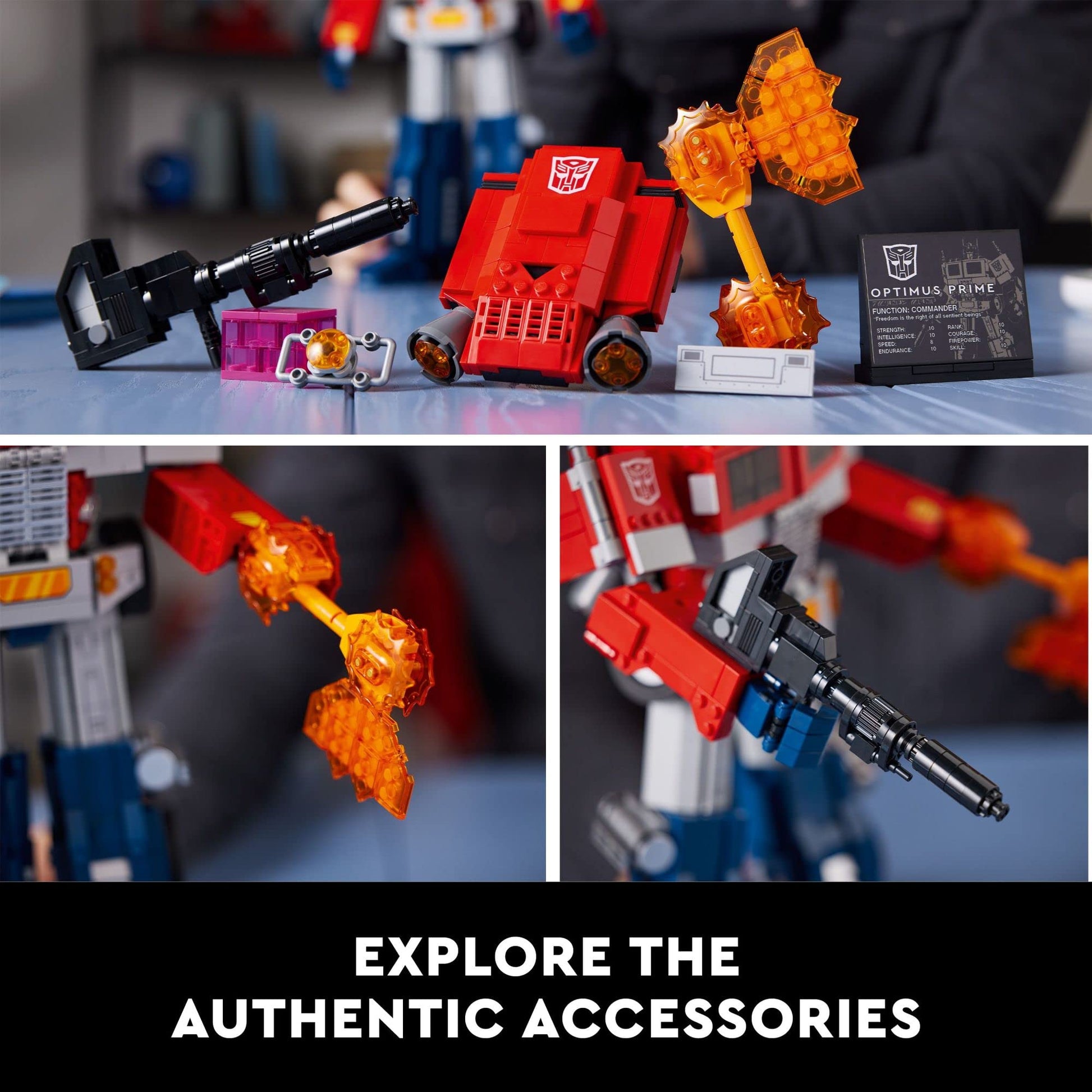 LEGO Icons Optimus Prime 10302 Transformers Figure Set, Collectible Transforming 2-in-1 Robot and Truck Model Building Kit for Adults, Perfect for