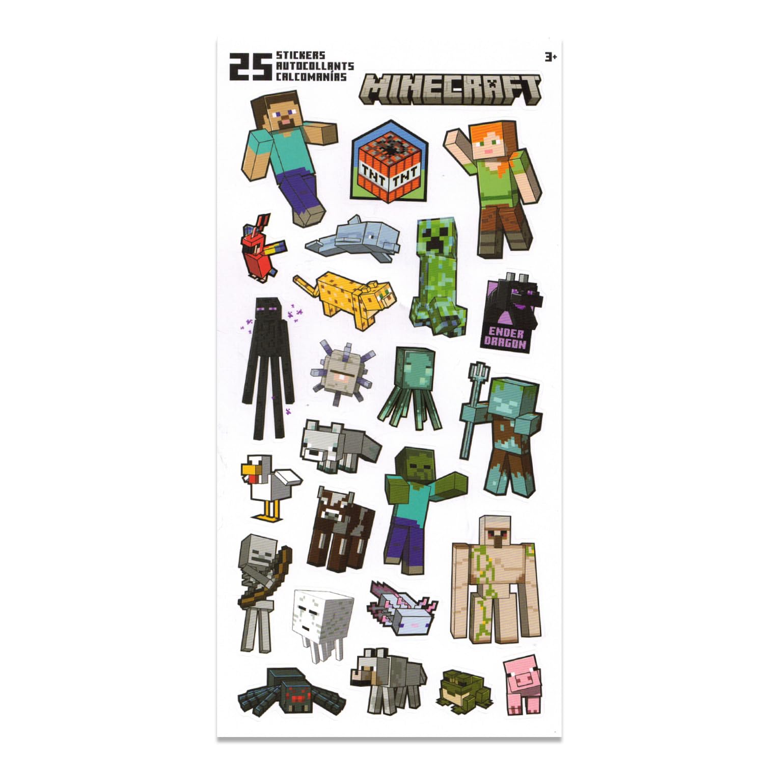 Minecraft Painting Set for Boys - Video Game Art Supplies Bundle with 3 Canvases, Paint, Easel, Stickers, More | Minecraft Arts and Crafts Gifts