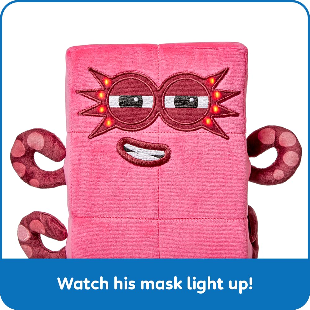 hand2mind Numberblocks Sing-Along Superhero Octoblock Plush, Music Toys, Numbers for Toddlers, Preschool Math Learning Toys, Light Up Stuffed Animal