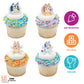DecoPac Bluey So Much Fun Rings, 24 Cupcake Decorations Featuring Bluey, Bingo, Bandit, and Chilli, 3D Food Safe Cake Toppers - 24 Pack