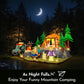 Mountain Camping Building Set with Light, Outdoor Adventure Scene Toy with Camp, Tent, Camper Van, Campfirre, Creative Home Decor & Display, Xmas