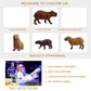 FLORMOON Animal Figures, 4pcs Plastic Capybara Figurines for Science Project, Learning Educational Toys, Birthday Cake Topper for Kids