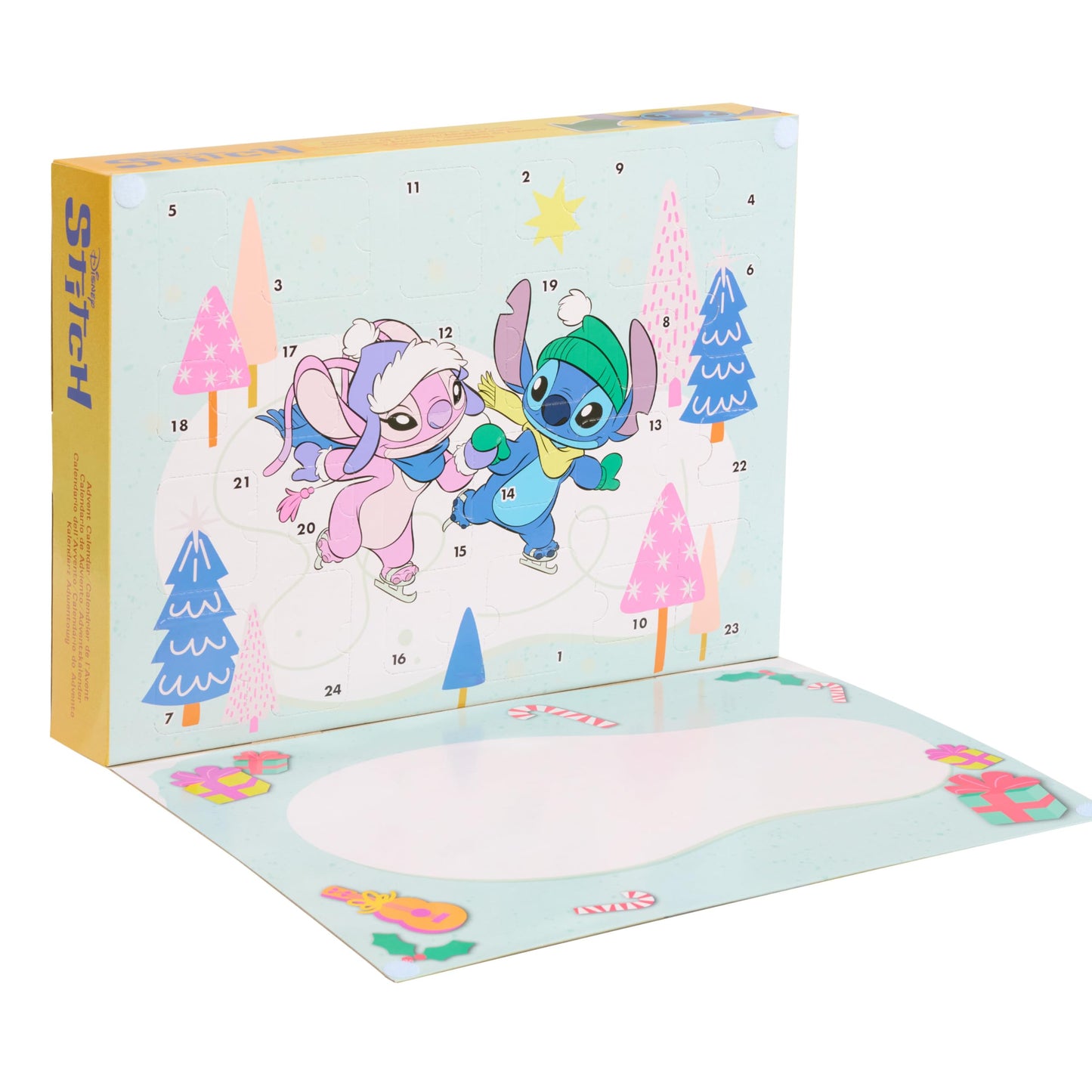 Disney Stitch Advent Calendar, 24-pieces, Collectible Figurines, Toy for Fans, Girls, Boys, Kids, Ages 3 and Up by Just Play