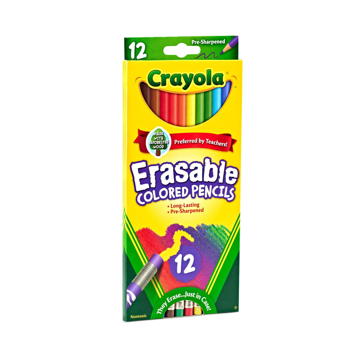 Crayola 68-4412 12 Piece Erasable Colored Pencils - 2 Pack