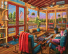 White Mountain 1000 Piece Jigsaw Puzzle Cozy Cabin, Welcome to The Lake