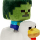 Mattel Minecraft Plush Zombie Chicken Jockey Toy, Collectible Stuffed Animal, 8-inch Soft Doll Inspired by Video Game Character