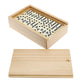 WE Games Double 6 Ivory Color Dominoes with Black Dots in Wooden Case, Game Night, Birthday Gifts, Dominoes Set for Adults