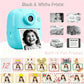A19 Cute Instant Print Camera for Kids Perfect Birthday or for Girls and Boys Age 3-12, Fun HD Digital Video Camera Toy with 32GB SD Card, Blue