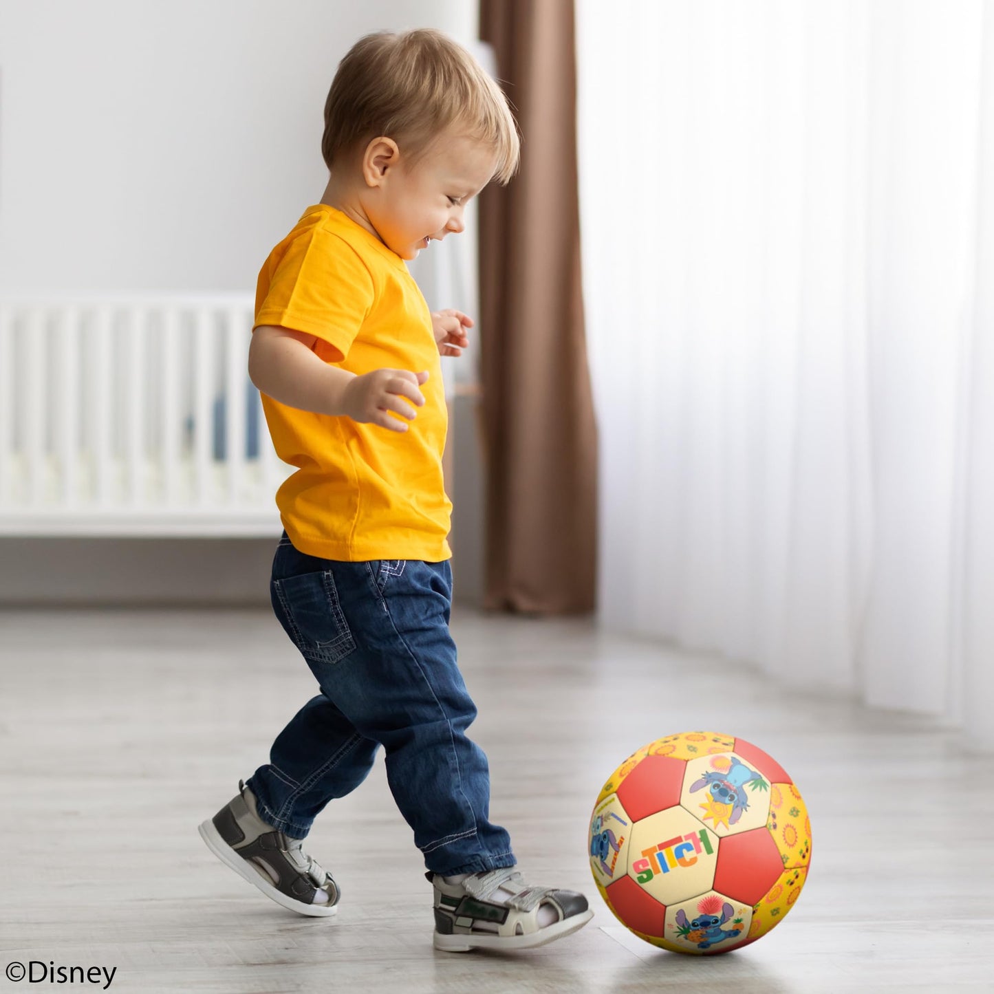 Soccer Ball 7 Inch for Kids 3+ Years Old, Ships Deflated, Disney Stitch Jr