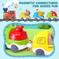 Electric Train Set for Toddlers 3-5 4-8 with Train Tracks Set Lights Up Steam Sign Realistic Music Sound Magnetic Train Connection Toys Birthday 3 4 5