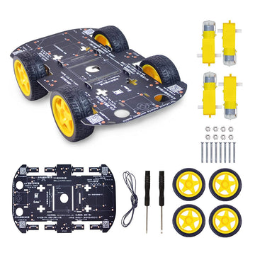 XiaoR Geek Robot Chassis 4WD Robot Car Smart Chassis Kit with 4 TT Motor for Arduino/Raspberry Pi/Jetson Nano, Smart Robotic Car Chassis DIY Learning