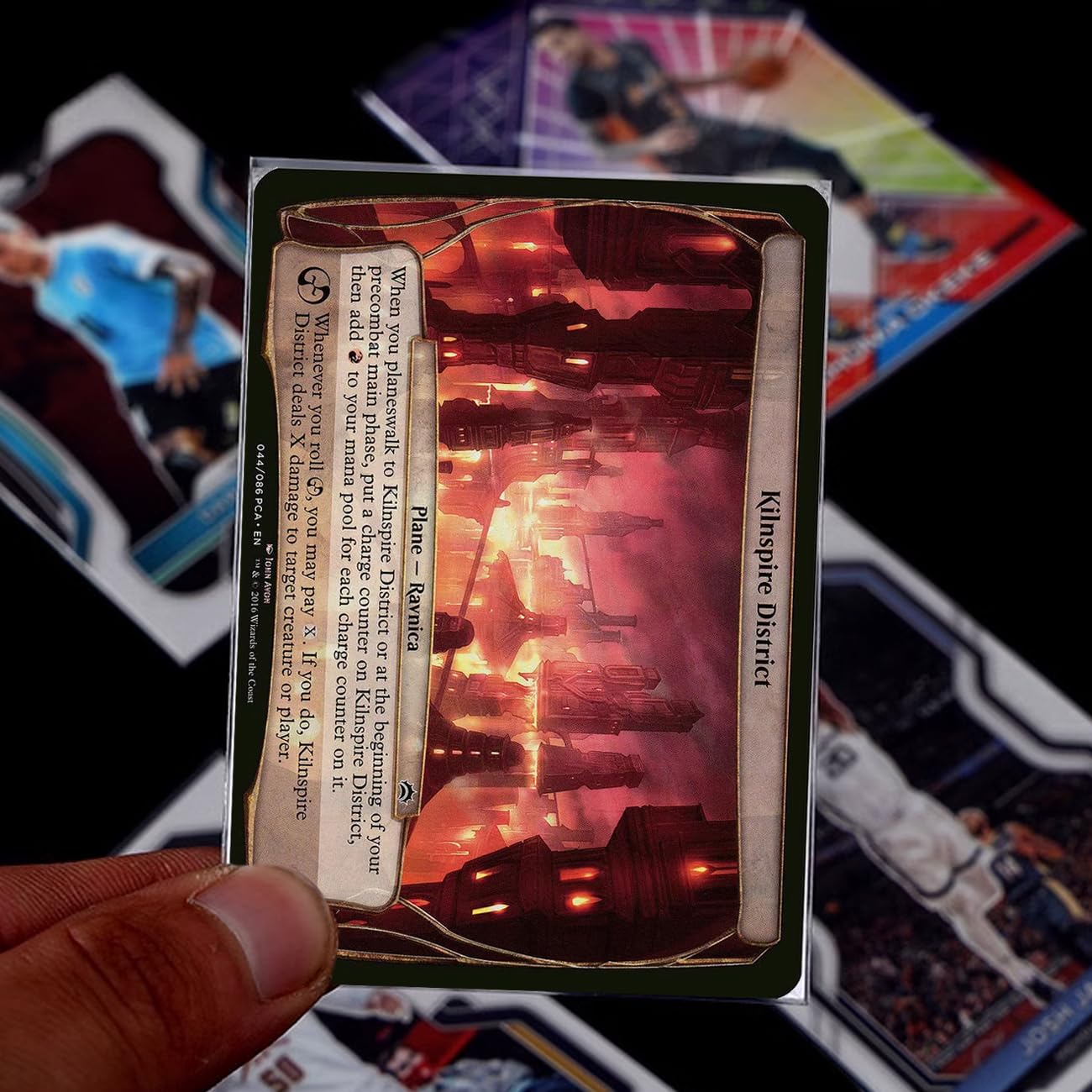 MTG Plane Chase Oversize Card Sleeves Fits Plane Chase Cards in March of The Machine & Dr. Who Commander Deck & Transformer TCG Promo Card 3.58 inch x