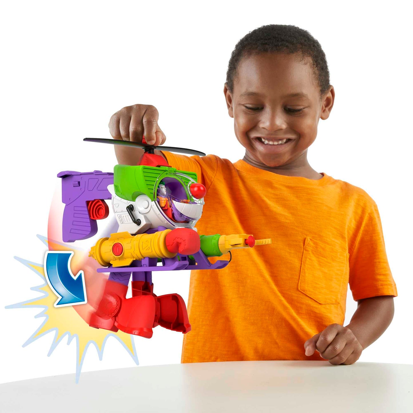 Imaginext DC Super Friends Joker Helicopter Robot 25cm Tall Joker Helicopter with Bullet Accessory for Kids 3+ Years HMV09