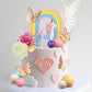 47 PCS Unicorn Cake Topper Unicorn Rainbow Cake Decorations with Rainbow Butterflies Unicorn Balls Happy Birthday Cake Decorations (Style 2)