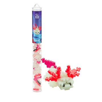 PLUS PLUS Axolotl - 3D Puzzle Sea Creatures Toy, Ocean Animals Figures Tube - Mini Interlocking Building Block Set Gifts for Girls & Boys