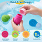 Sensory Water Squeeze Bath Toys, 3Pack Silicone Pool Floating Bulb Toys for Toddlers Kids 1-3, Mold Free Textured Water Table Fidget Toys Stocking