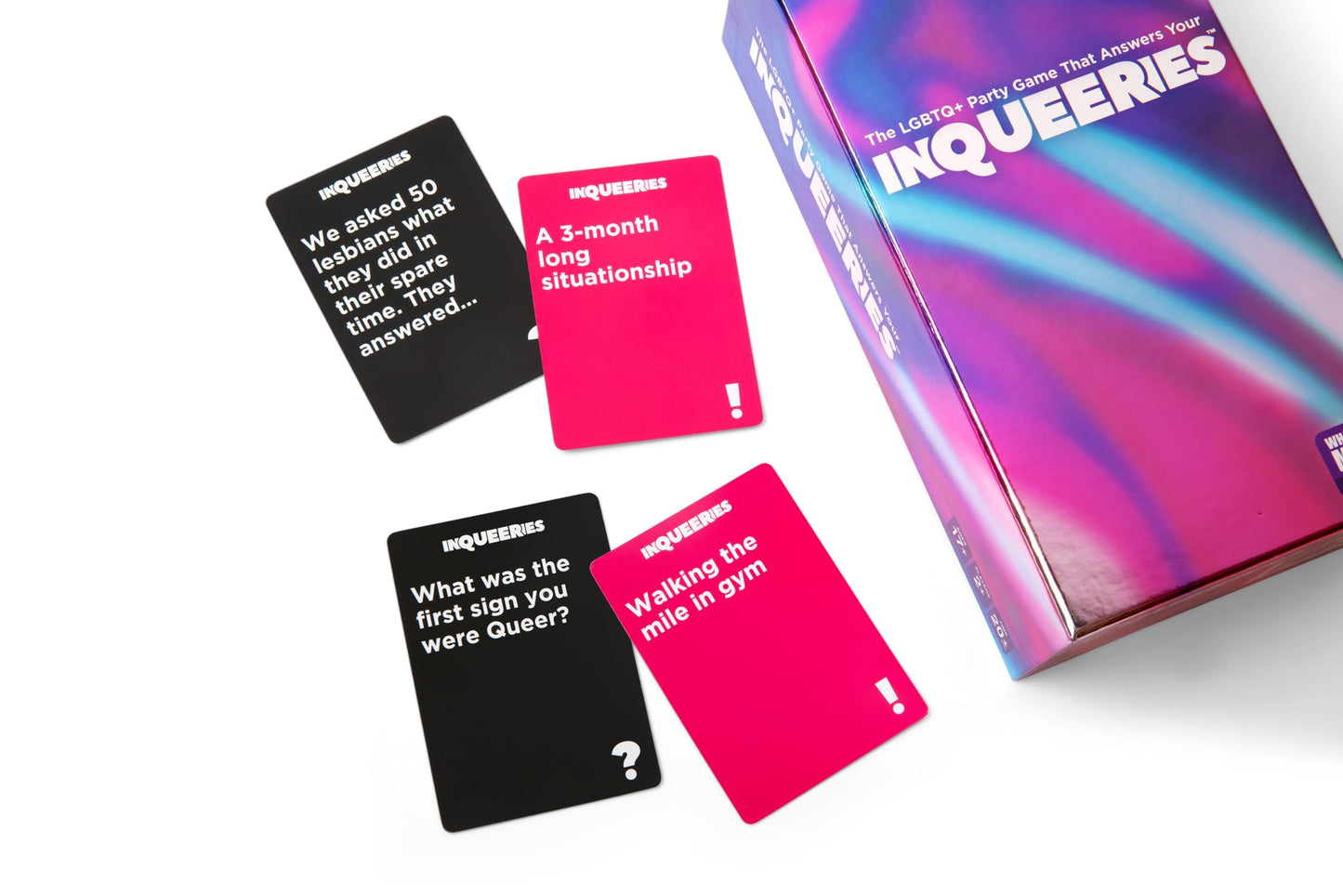 InQueeries By Relatable, Adult Games for Game Night, LGBTQ Games and Card Games for Pride Social Gatherings, Appropriate for Ages 17+, Includes 450